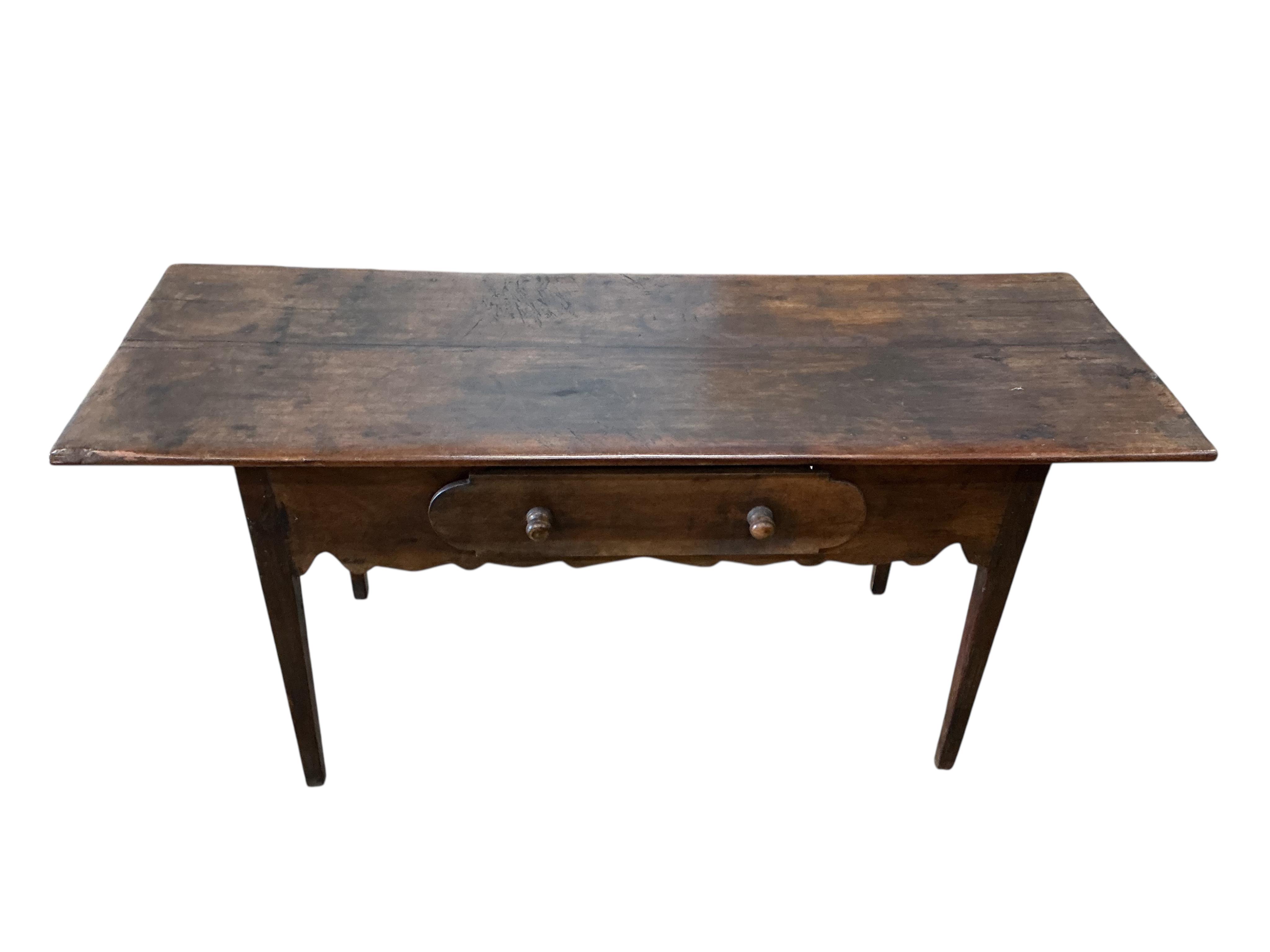 A Continental hardwood serving table, width 150cm, depth 54cm, height 71cm